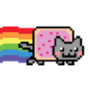 Anonyme Regenbogen-Katze bzw. Nyan Cat von Google Drive